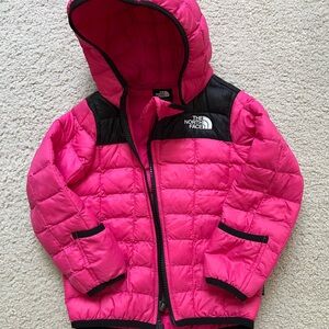 The North Face Fuchsia and Black Quilted Jacket